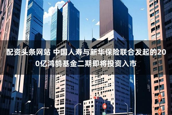 配资头条网站 中国人寿与新华保险联合发起的200亿鸿鹄基金二期即将投资入市